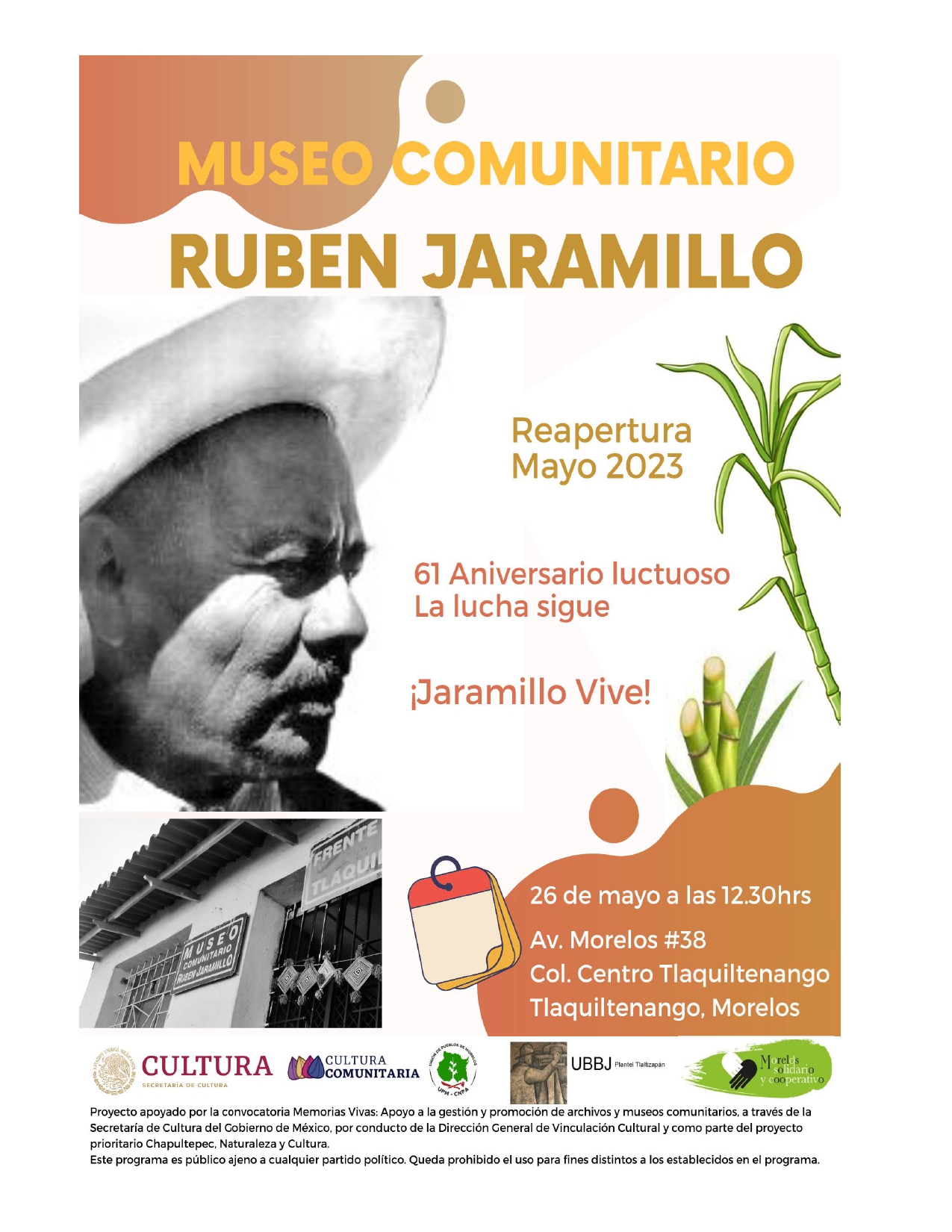 Actividad Cultural Comunitaria: Reapertura del Museo Comunitario Rubén Jaramillo